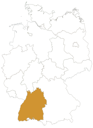 Baden-Württemberg in Deutschlandkarte