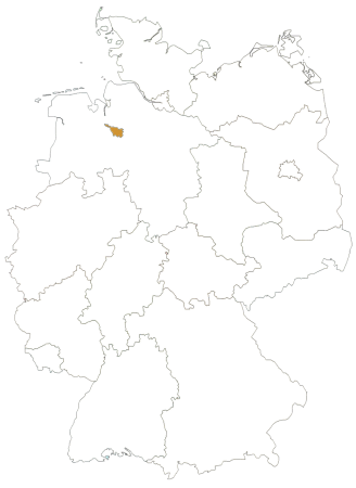 Bremen in Deutschlandkarte