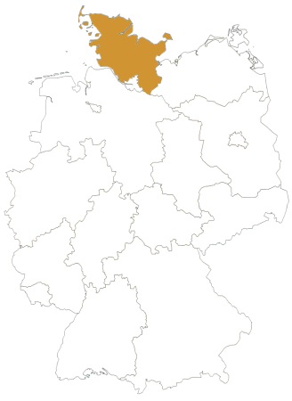 Schleswig-Holstein in Deutschlandkarte
