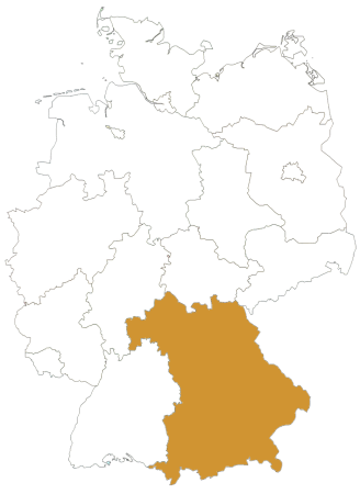 Bayern in Deutschlandkarte