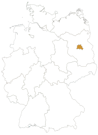 Berlin in Deutschlandkarte