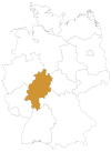 Hessen in Deutschlandkarte