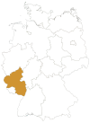 Rheinland-Pfalz in Deutschlandkarte
