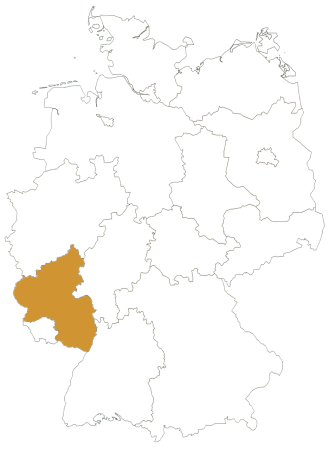 Rheinland-Pfalz in Deutschlandkarte