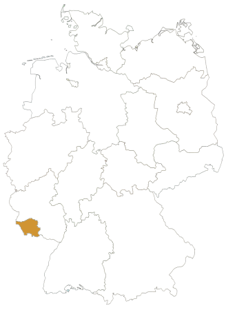 Saarland in Deutschlandkarte