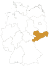Sachsen in Deutschlandkarte