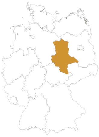 Sachsen-Anhalt in Deutschlandkarte