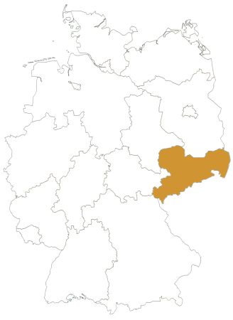 Sachsen in Deutschlandkarte