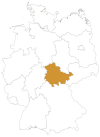 Thüringen in Deutschlandkarte