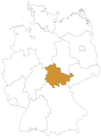 Thüringen in Deutschlandkarte