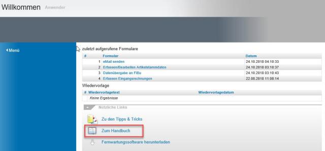 Startseite Warenwirtschaftssystem